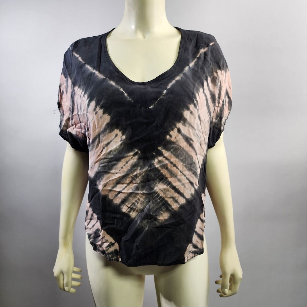 River & Sky XS Silky Top Slenderizing Bleach Tie Dye